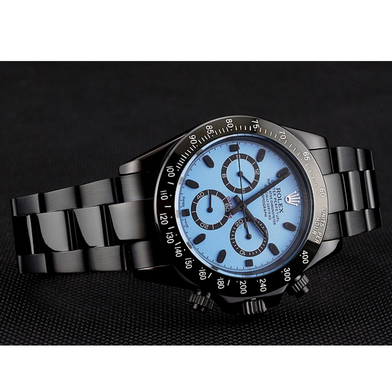 Aaa replica watch Bracelet Daytona 1454022 Steel Black Midnight Blue Staineless Rolex Dial 0815